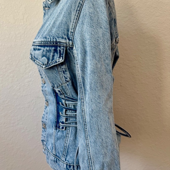 NWT Anthropologie Aureta Studio Lana Denim Corset Jacket Women's Size XS - Picture 8 of 13